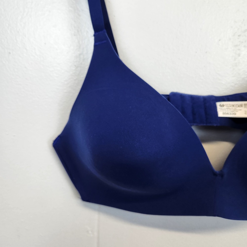 Wacoal Bra Womens 36B Blue Underwire T-Shirt Everyday Supportive 856339 Padded - Picture 2 of 8